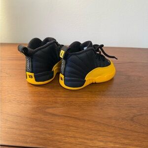 Jordan Black and Yellow Baby Walker Shoes
